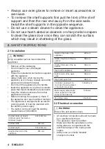 Preview for 4 page of Zanussi ZVENN6XN User Manual