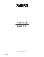 Zanussi ZVR 47 R Instruction Booklet preview