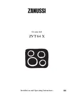 Zanussi ZVT 64 X Installation And Operating Instructions Manual предпросмотр