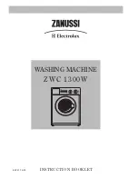 Preview for 1 page of Zanussi ZWC 1300W Instruction Booklet