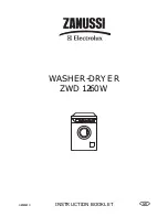 Zanussi ZWD 1260 W Instruction Booklet preview