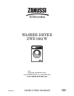 Zanussi ZWD 1682 W Instruction Booklet preview