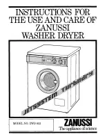 Preview for 1 page of Zanussi ZWD 853 Instructions For The Use And Care