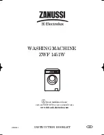 Предварительный просмотр 1 страницы Zanussi ZWF 1451W Instruction Booklet