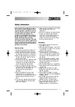 Preview for 3 page of Zanussi ZWI 1125 User Manual