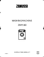 Zanussi ZWM 160 Instruction Booklet предпросмотр