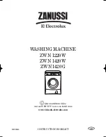 Zanussi ZWN 1220 Instruction Booklet preview