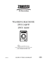 Zanussi ZWN 1620S Instruction Booklet preview