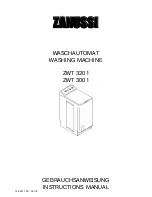 Zanussi ZWT 3001 Instruction Manual preview