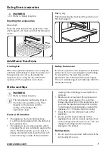 Предварительный просмотр 7 страницы Zanussi ZZB20601XV User Manual