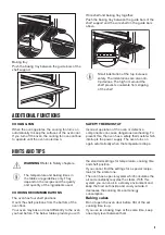 Предварительный просмотр 9 страницы Zanussi ZZB25602XU User Manual