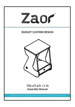 Предварительный просмотр 1 страницы Zaor Miza Rack 1 Series Assembly Manual