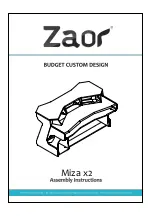 Предварительный просмотр 1 страницы Zaor Miza x2 Assembly Instructions Manual