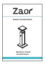 Zaor Monitor Stand Assembly Manual preview