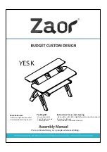 Preview for 1 page of Zaor Yesk Assembly Manual