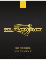 Предварительный просмотр 1 страницы zapco ADSP-Z8 IV-8 Owner'S Manual