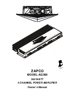 zapco AG360 Owner'S Manual предпросмотр