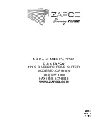 Preview for 26 page of zapco AG650 Owner'S Manual