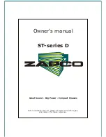 Предварительный просмотр 1 страницы zapco ST series D Owner'S Manual