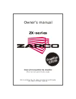 Предварительный просмотр 1 страницы zapco ZX-200.4 Owner'S Manual