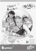 Zapf Creation Baby born Sister Manual preview