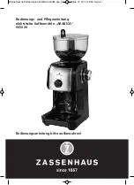 zassenhaus ARABICA 043020 Manual And Maintenance Instructions preview