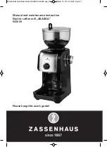 Предварительный просмотр 7 страницы zassenhaus ARABICA 043020 Manual And Maintenance Instructions