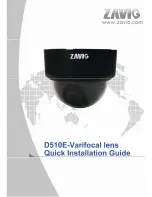 Zavio D-510E-varifocal lens Quick Installation Manual preview