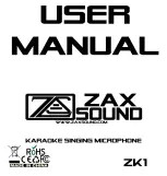 Preview for 1 page of Zax Sound ZK1 User Manual