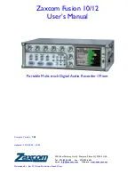 Preview for 1 page of Zaxcom Fusion 10 User Manual