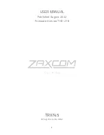 Preview for 1 page of Zaxcom TRX745 User Manual