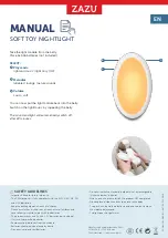 Предварительный просмотр 2 страницы ZAZU Soft Toy Nightlight with Soothing Melodies Max the... Manual