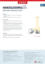 Предварительный просмотр 3 страницы ZAZU Torch and Nightlight Gina giraffe pink Manual