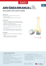 Предварительный просмотр 6 страницы ZAZU Torch and Nightlight Gina giraffe pink Manual