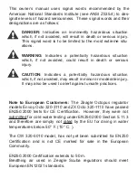 Preview for 2 page of Zeagle CW Octo 320-5010 Owner'S Manual