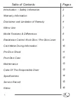 Preview for 3 page of Zeagle CW Octo 320-5010 Owner'S Manual