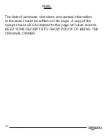 Preview for 18 page of Zeagle CW Octo 320-5010 Owner'S Manual