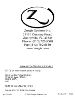 Предварительный просмотр 19 страницы Zeagle Envoy Octo 320-3110 Owner'S Manual