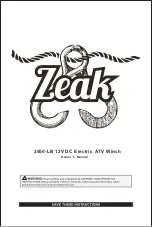 Preview for 1 page of ZEAK 3500-LB Owner'S Manual