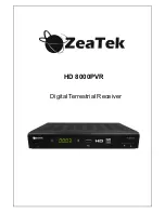 ZeaTek HD 8000PVR User Manual preview