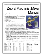 Zebra Machinist Mixer Manual preview