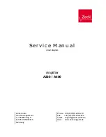 Preview for 1 page of Zeck Audio A200 Service Manual