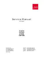 Предварительный просмотр 1 страницы Zeck Audio AP1800 Service Manual