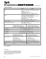 Предварительный просмотр 18 страницы Zeck Audio constant Q GF215 Owner'S Manual