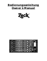 Preview for 1 page of Zeck Audio PD 6.12 Owner'S Manual