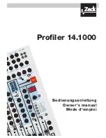 Zeck Audio Profiler 14.1000 Owner'S Manual preview