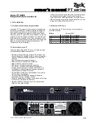 Preview for 23 page of Zeck Audio PT-series Owner'S Manual