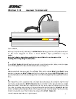 Preview for 7 page of Zeck Audio STAC Vision 1.5 Owner'S Manual