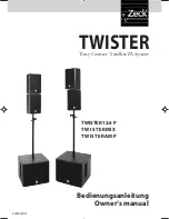 Preview for 1 page of Zeck Audio TWISTER 12.6P Owner'S Manual