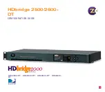 Preview for 1 page of ZeeVee HDbridge2000 Series Configuration Manual